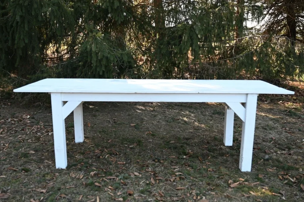 8 Foot White Dining Table