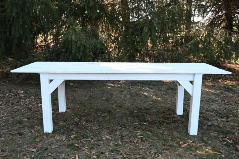 8 Foot White Dining Table