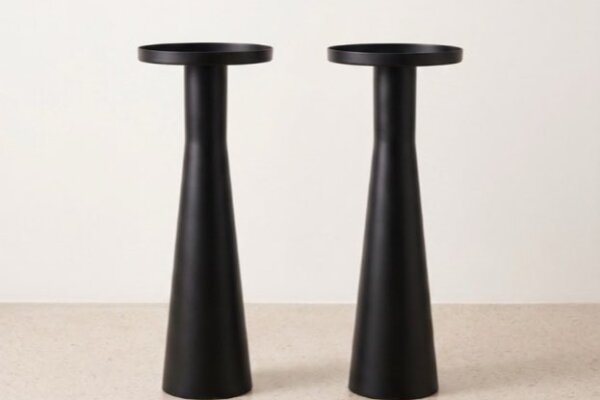 Black Pedestal Side Tables
