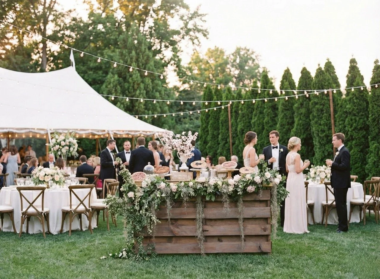 Rustic Bar Setup at Indoor Gala Event