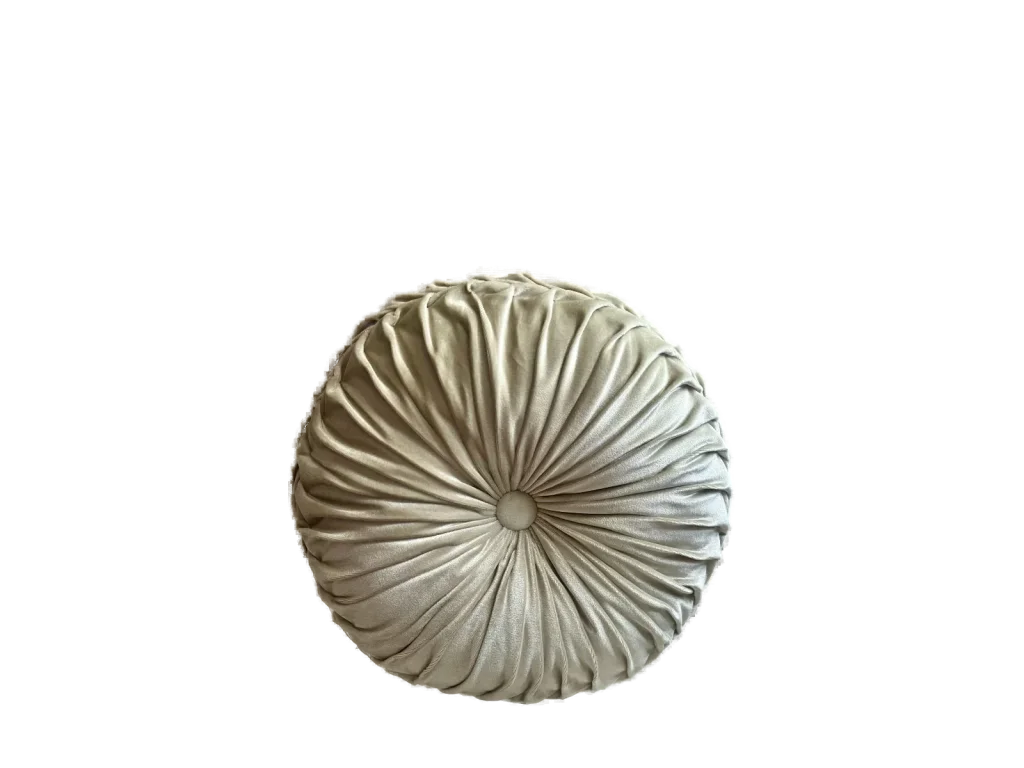 Ivory Pleated Velvet Pillow catalog cutout
