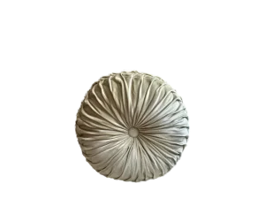 Ivory Pleated Velvet Pillow catalog cutout