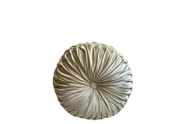 Ivory Pleated Velvet Pillow catalog cutout