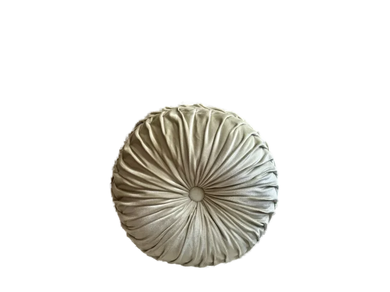 Ivory Pleated Velvet Pillow catalog cutout