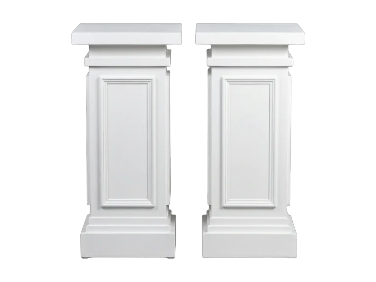 Three-foot white pillars set of two rental catalog cutout