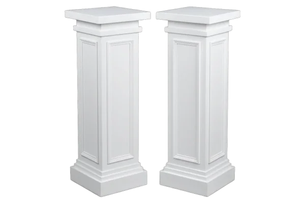 Four-foot white pillars set of two rental catalog cutout