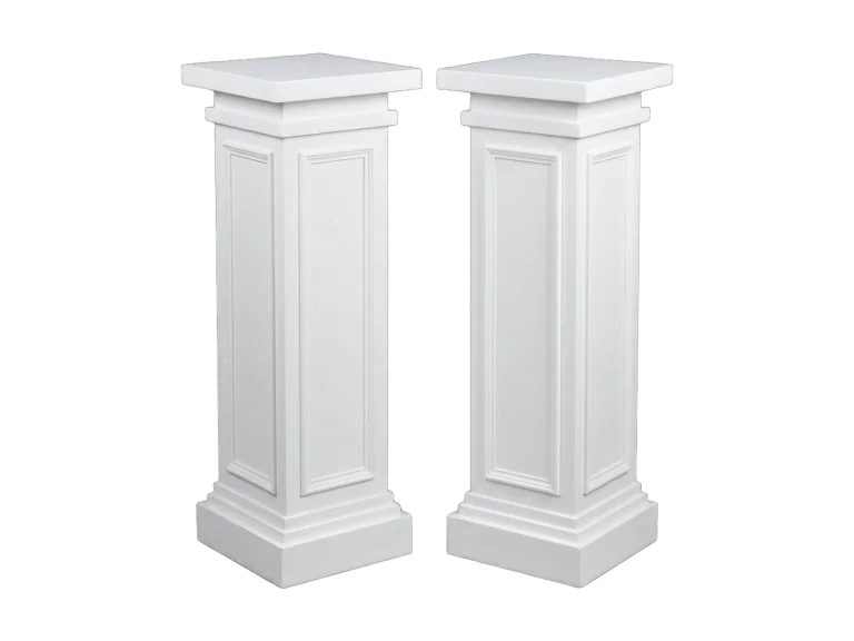 Four-foot white pillars set of two rental catalog cutout