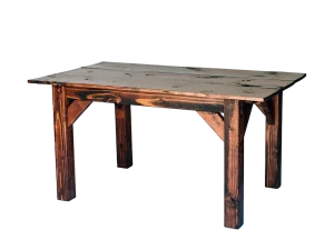Handcrafted 5 foot wood sweetheart table catalog cutout