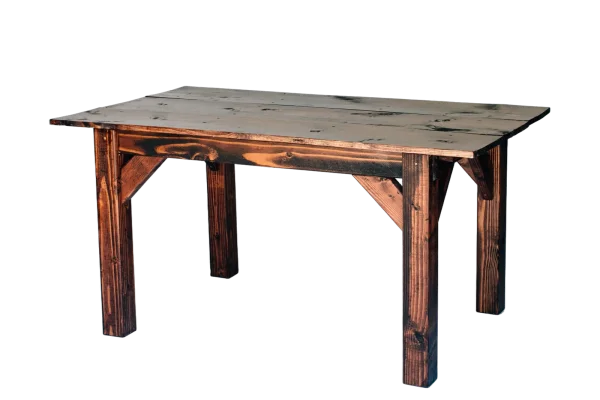 Handcrafted 5 foot wood sweetheart table catalog cutout