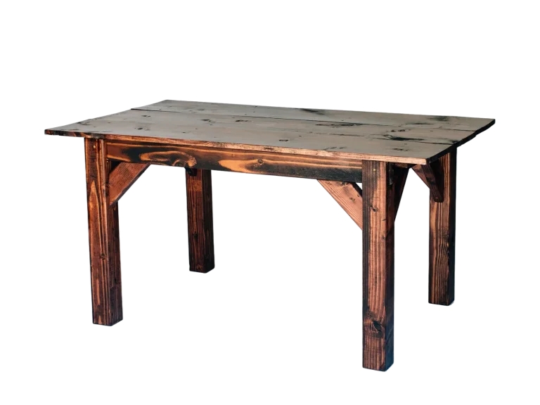 Handcrafted 5 foot wood sweetheart table catalog cutout