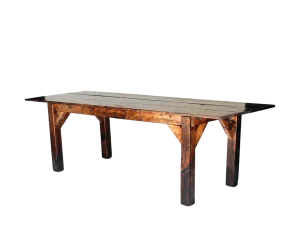 Handcrafted 8 foot wood dining table catalog cutout