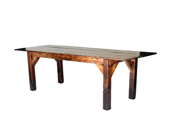 Handcrafted 8 foot wood dining table catalog cutout