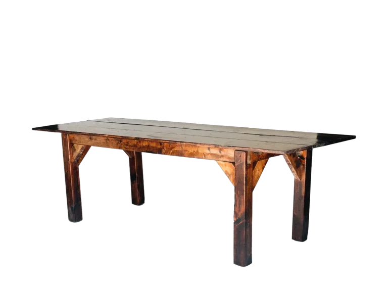 Handcrafted 8 foot wood dining table catalog cutout
