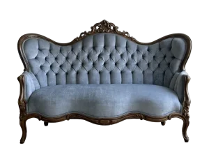 Blue vintage sofa rental catalog cutout