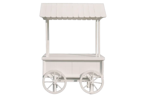 Candy and flower cart rental catalog cutout