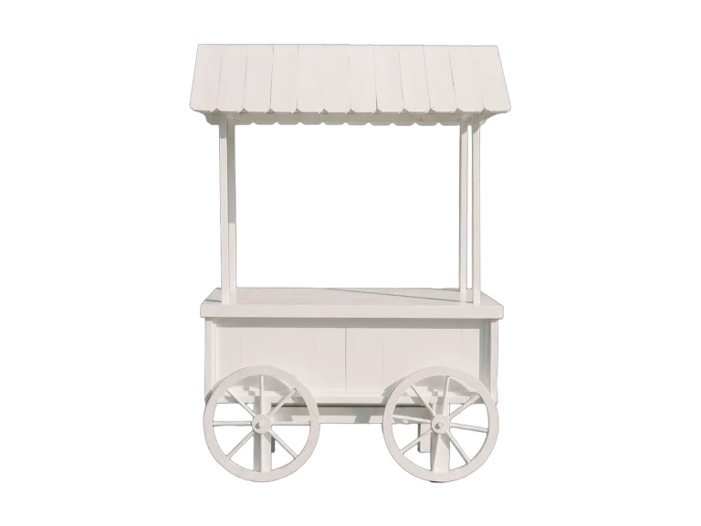 Candy and flower cart rental catalog cutout