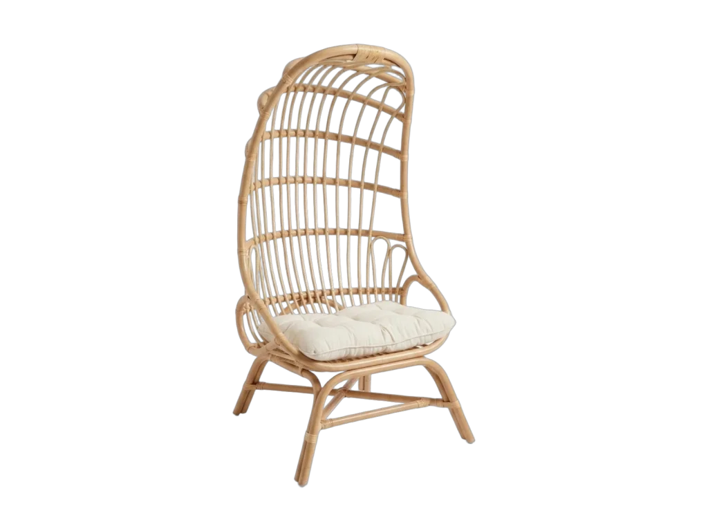 Wicker egg chair rental catalog cutout
