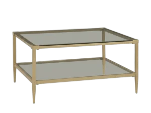 Gold glass coffee table rental catalog cutout