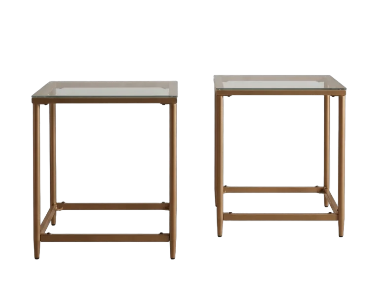 Gold glass side tables rental catalog cutout