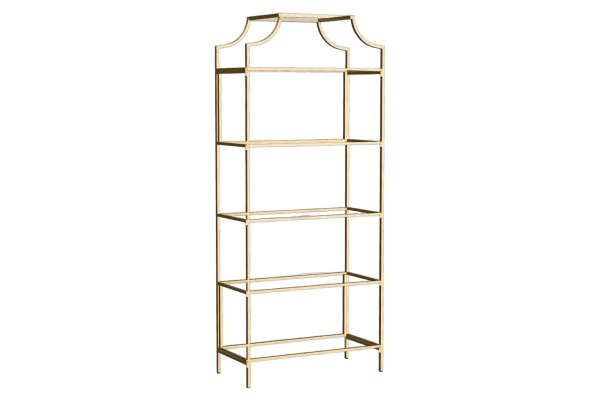 Gold display shelf rental catalog cutout