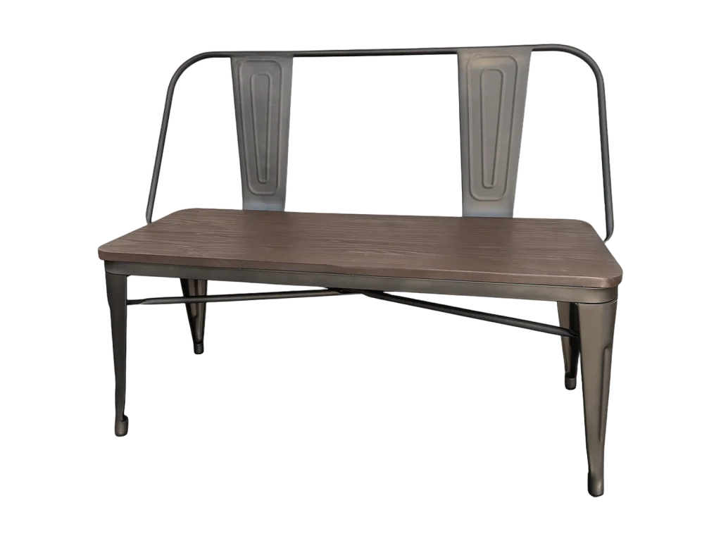 Metal sweetheart bench rental catalog cutout