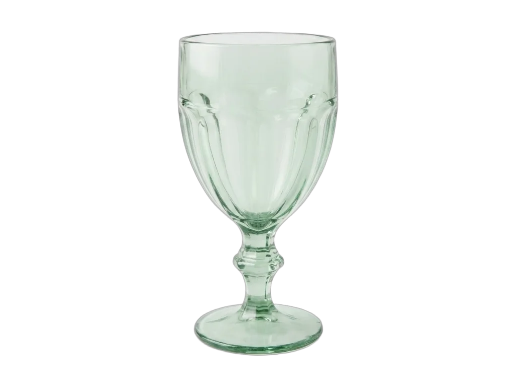 Mint green paneled goblet rental catalog cutout