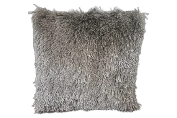 Silver gray fringed rental pillow catalog cutout