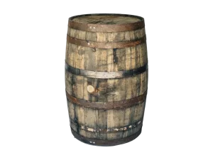 Whiskey barrel rental catalog cutout