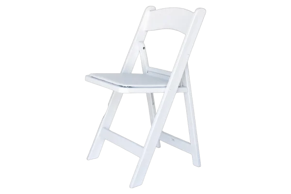 White garden chair rental catalog cutout