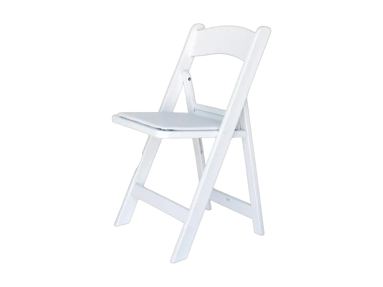 White garden chair rental catalog cutout