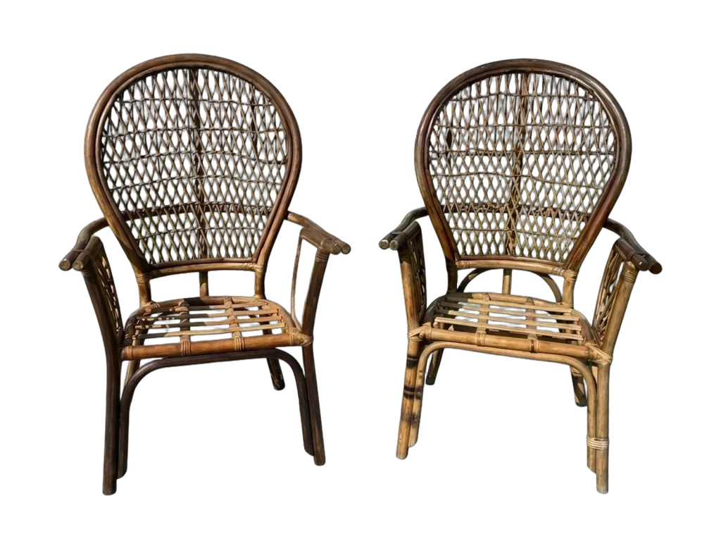 Wicker lounge chairs rental catalog cutout