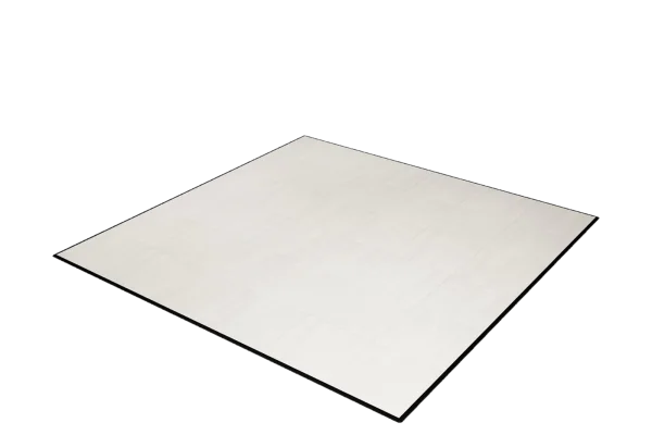 White portable dance floor with a black edge trim catalog cutout